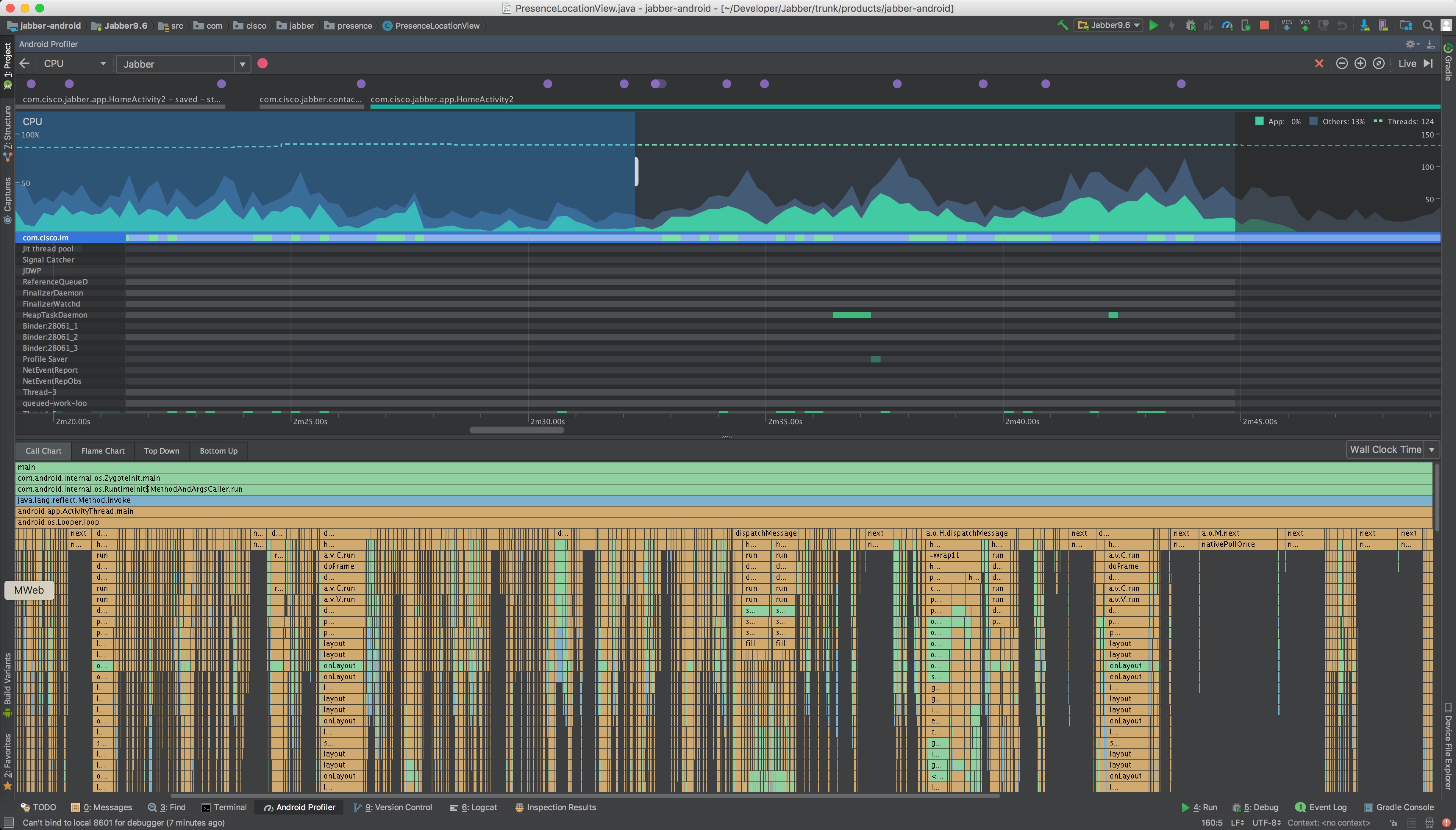 TraceView CPU Overview